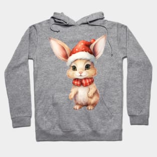 American Hare in Santa Hat Hoodie